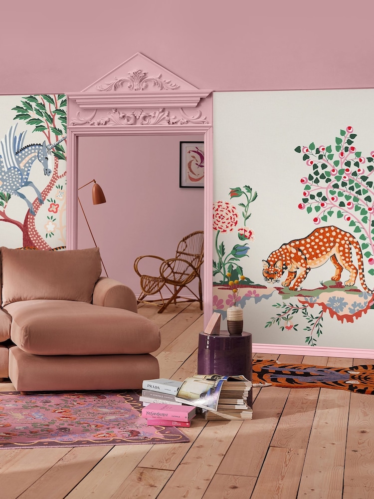 Cath Kidston Cream Painted Kingdom Fixed Size 4M Mural - Image 3 of 3