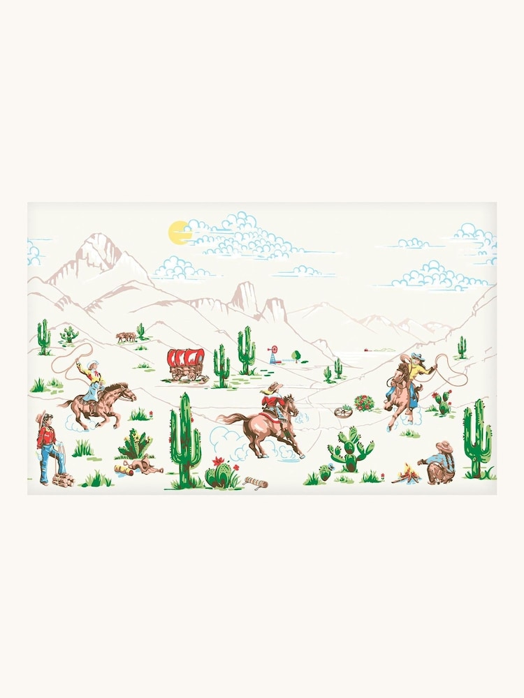 Cath Kidston Multi Cowgirls Fixed Size 4M Mural - Image 2 of 2
