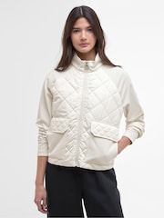 Barbour® International Natural Ebony Quilted Sweat Top - Image 1 of 5