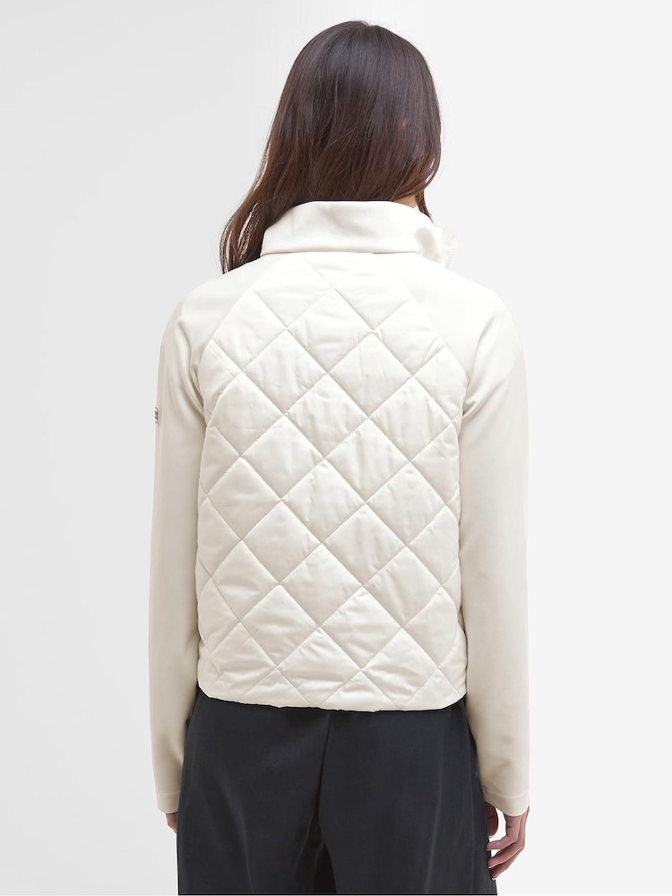 Barbour® International Natural Ebony Quilted Sweat Top - Image 2 of 5 Barbour® International Natural Ebony Quilted Sweat Top - Image 2 of 5
