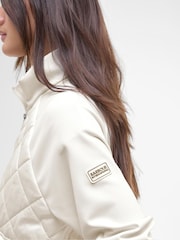 Barbour® International Natural Ebony Quilted Sweat Top - Image 4 of 5
