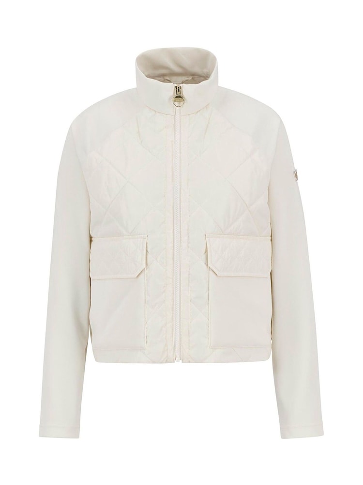Barbour® International Natural Ebony Quilted Sweat Top - Image 5 of 5