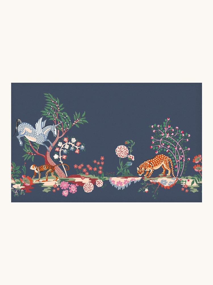 Cath Kidston Navy Painted Kingdom Fixed Size 4M Mural - Image 2 of 3
