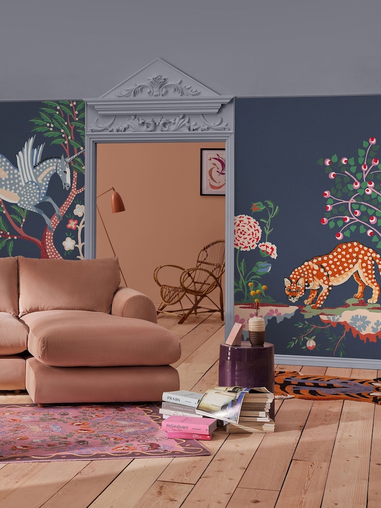 Cath Kidston Navy Painted Kingdom Fixed Size 4M Mural - Image 3 of 3