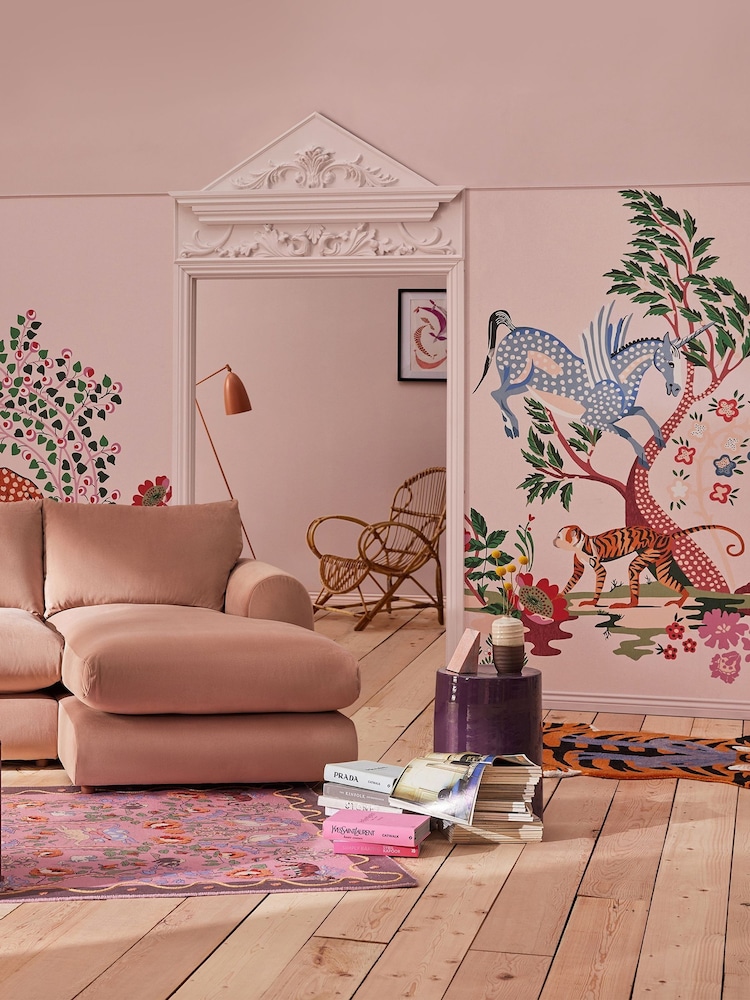 Cath Kidston Pink Painted Kingdom Fixed Size 4M Mural - Image 3 of 3
