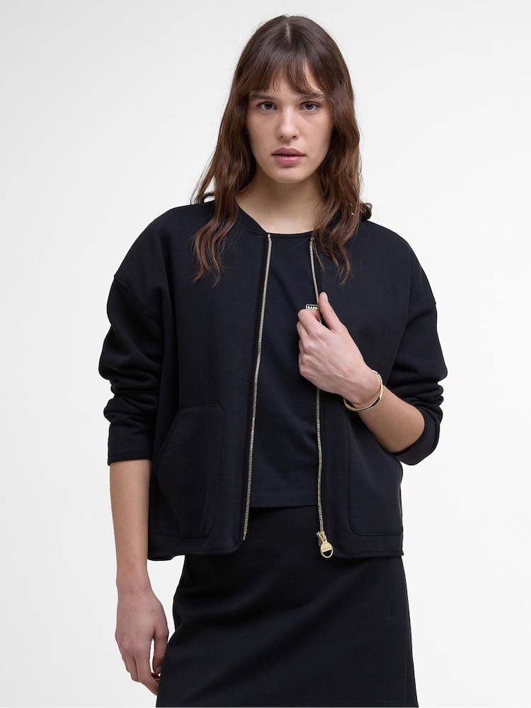Barbour® International Clara Sweat 100% Cotton Bomber Jacket - Image 1 of 5