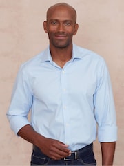 The Savile Row Company Stretch 100% Cotton Formal Shirt - Image 1 of 5