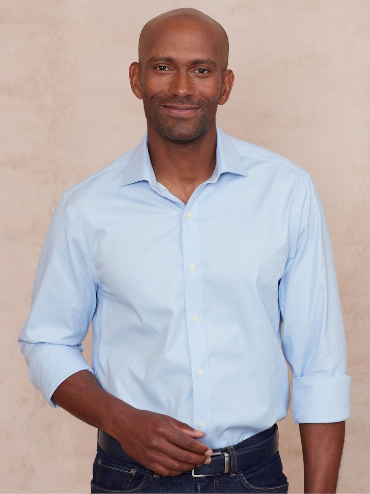 The Savile Row Company Stretch 100% Cotton Formal Shirt - Image 1 of 5