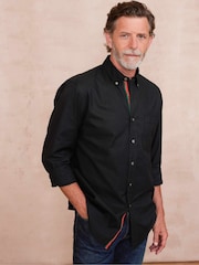 The Savile Row Company Classic Fit Button Down Oxford Casual 100% Cotton Shirt - Image 1 of 5