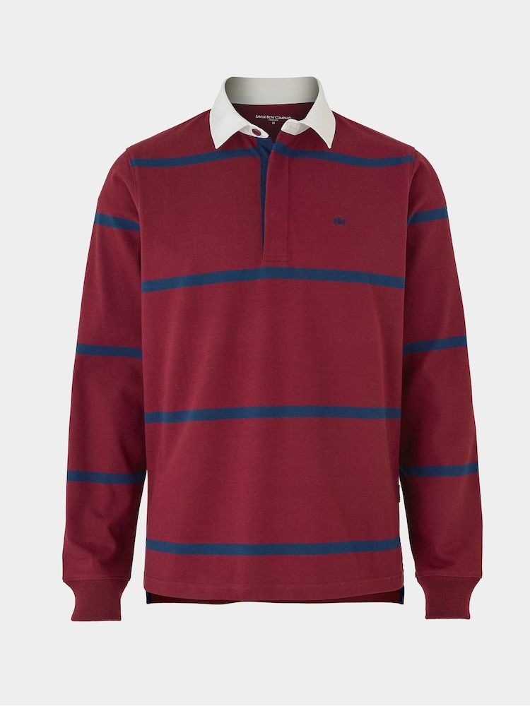 Savile Row Company Heavyweight 100% Cotton Jersey Rugby Shirt - Image 3 of 4