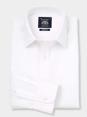 Белый - The Savile Row Company 100% Cotton Classic Fit Non-Iron Shirt - Image 4 of 6