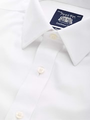 Белый - The Savile Row Company 100% Cotton Classic Fit Non-Iron Shirt - Image 5 of 6