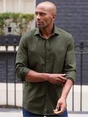 The Savile Row Company Stretch 100% Cotton Formal Shirt - Image 1 of 9
