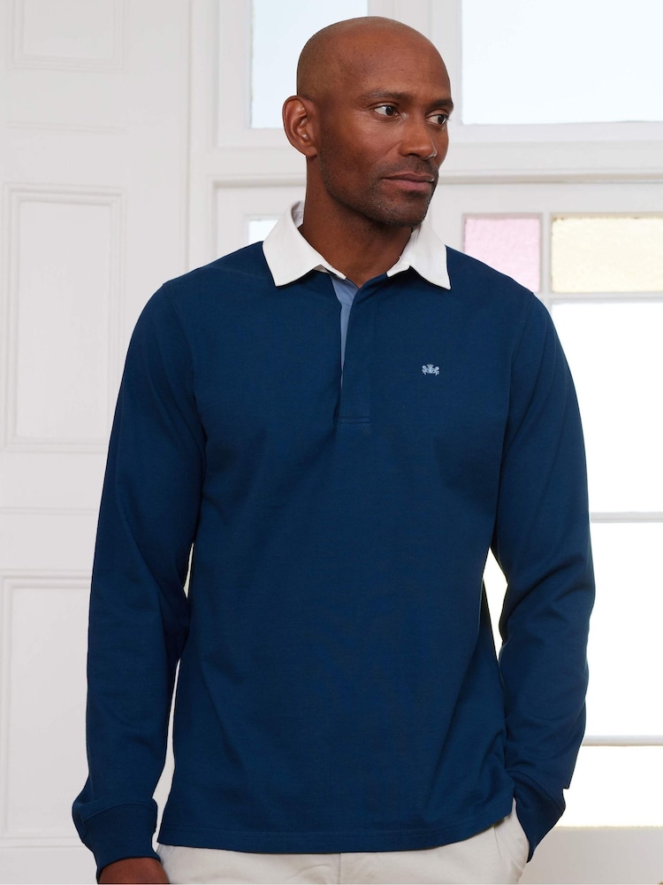 Savile Row Company Heavyweight 100% Cotton Jersey Rugby Shirt - Image 1 of 4