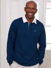Savile Row Company Heavyweight 100% Cotton Jersey Rugby Shirt - Image 2 of 4