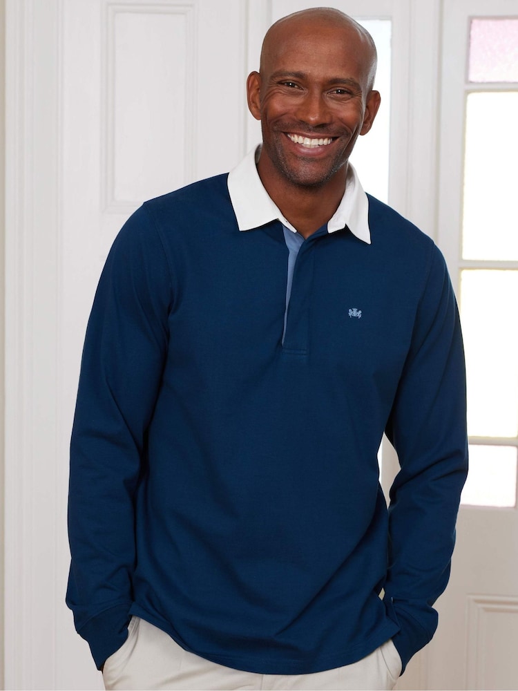 Savile Row Company Heavyweight 100% Cotton Jersey Rugby Shirt - Image 2 of 4