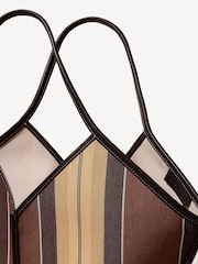 Hereu Studio Brown Calella Striped Raffia Bag - Image 4 of 5