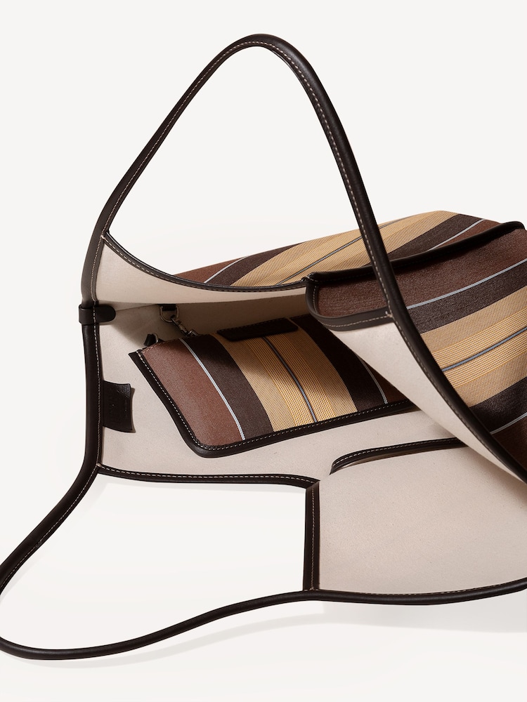 Hereu Studio Brown Calella Striped Raffia Bag - Image 5 of 5 Hereu Studio Brown Calella Striped Raffia Bag - Image 5 of 5