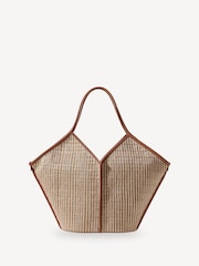 Hereu Studio Cream Calella Striped Raffia Bag - Image 1 of 3