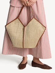Hereu Studio Cream Calella Striped Raffia Bag - Image 2 of 3