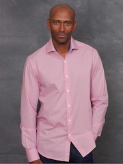 The Savile Row Company 100% Cotton Dobby Smart-Casual Shirt - Image 3 of 6