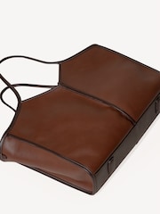 Hereu Studio Brown Calella Squared Medium Leather Bag - Image 4 of 6