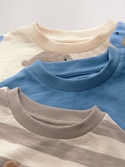 Neutral Padded Bear 100% Cotton Short Sleeve T-Shirts & Shorts Set 3 Pack (3mths-7yrs) - Image 9 of 10