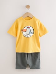 Multi Safari 100% Cotton Short Sleeve T-Shirts & Shorts Set 3 Pack (3mths-7yrs) - Image 5 of 8