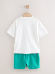 Multi Safari 100% Cotton Short Sleeve T-Shirts & Shorts Set 3 Pack (3mths-7yrs) - Image 6 of 8