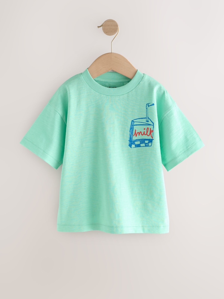 Blue Croissant 100% Cotton Short Sleeve Back Print T-Shirt (3mths-7yrs) - Image 1 of 4