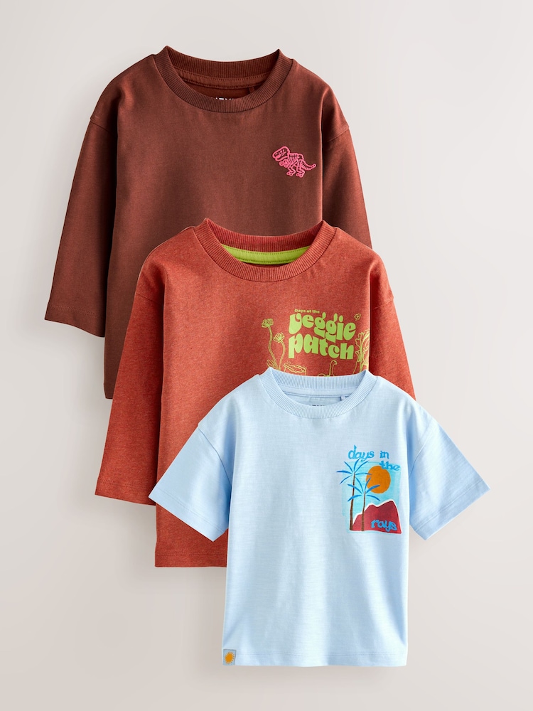 Blue Seaside 100% Cotton Short Sleeve Back Print T-Shirt (3mths-7yrs) - Image 1 of 7