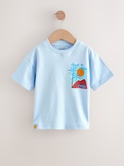 Blue Seaside 100% Cotton Short Sleeve Back Print T-Shirt (3mths-7yrs) - Image 4 of 7