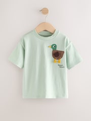 Green Duck Short Sleeve Appliqué T-Shirt (3mths-7yrs) - Image 1 of 5