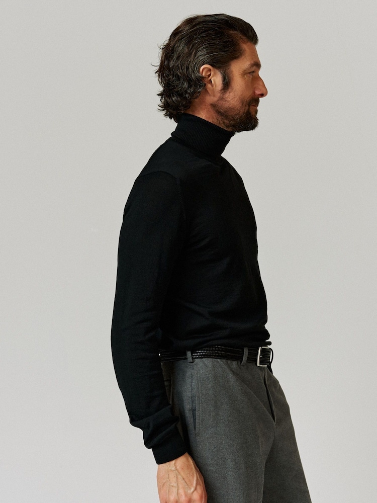 Oliver Sweeney 100% Merino Wool Roll Neck Jumper - Image 2 of 4 Oliver Sweeney 100% Merino Wool Roll Neck Jumper - Image 2 of 4