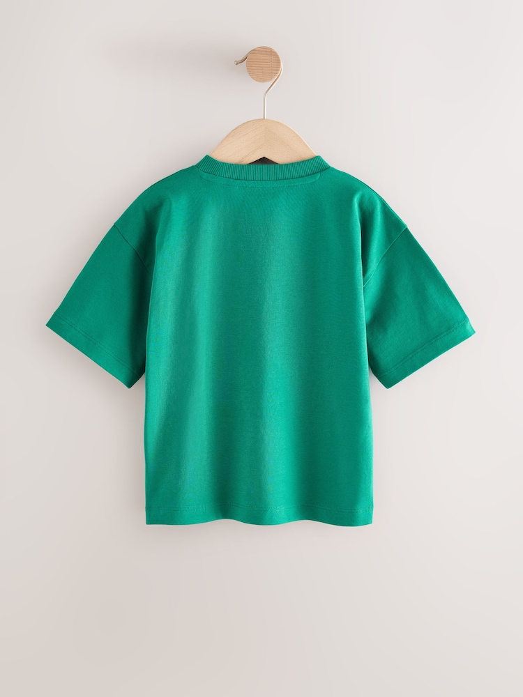 Green 100% Cotton Short Sleeve Graphic Print T-Shirt (3mths-8yrs) - Image 2 of 4