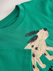 Green 100% Cotton Short Sleeve Graphic Print T-Shirt (3mths-8yrs) - Image 4 of 4