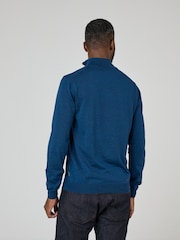 Oliver Sweeney Merino Wool Quarter Zip Jumper - Image 2 of 5