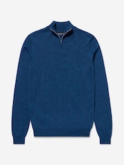 Oliver Sweeney Merino Wool Quarter Zip Jumper - Image 5 of 5