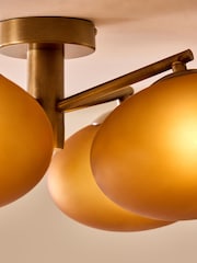 MADE.COMS Amber/Brass Caleb 4 Flush Light - Image 3 of 4