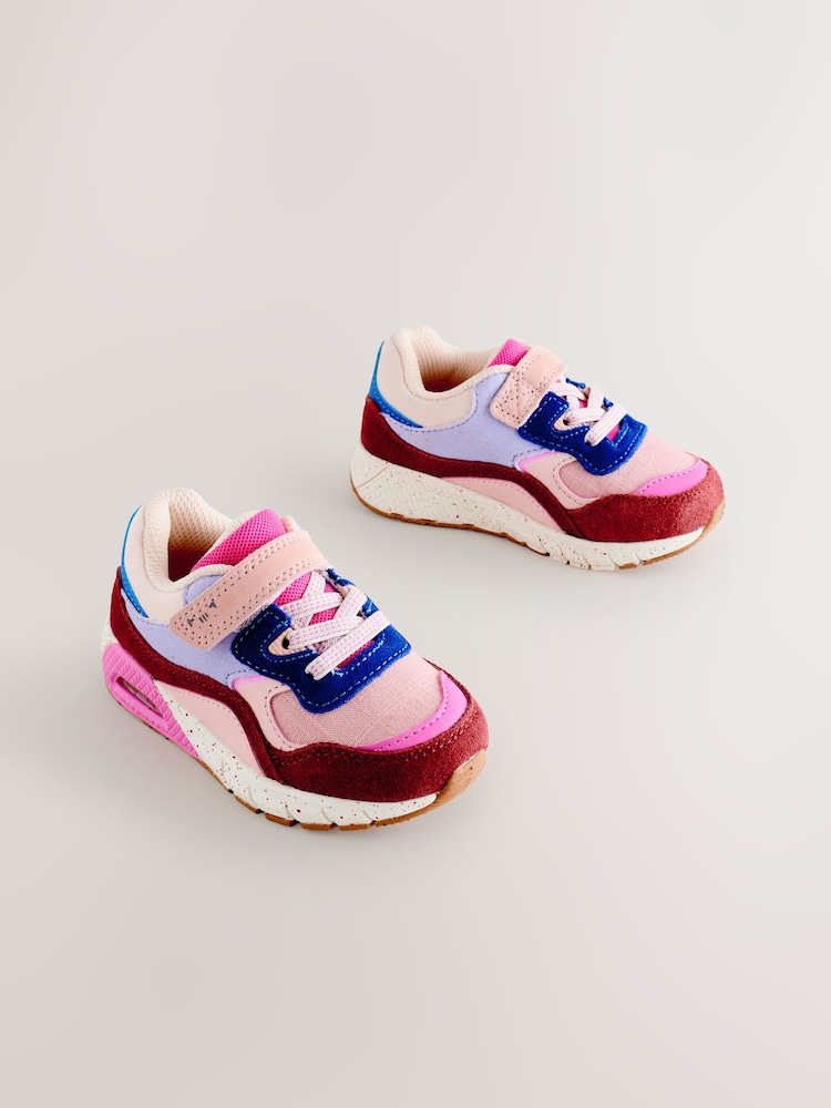 Multi Pink Elastic Lace Chunky Trainers - Image 1 of 6 Multi Pink Elastic Lace Chunky Trainers - Image 1 of 6