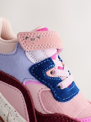 Multi Pink Elastic Lace Chunky Trainers - Image 5 of 6