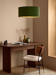 MADE.COM Green Oro Pendant Drum Lamp Shade - Image 1 of 4
