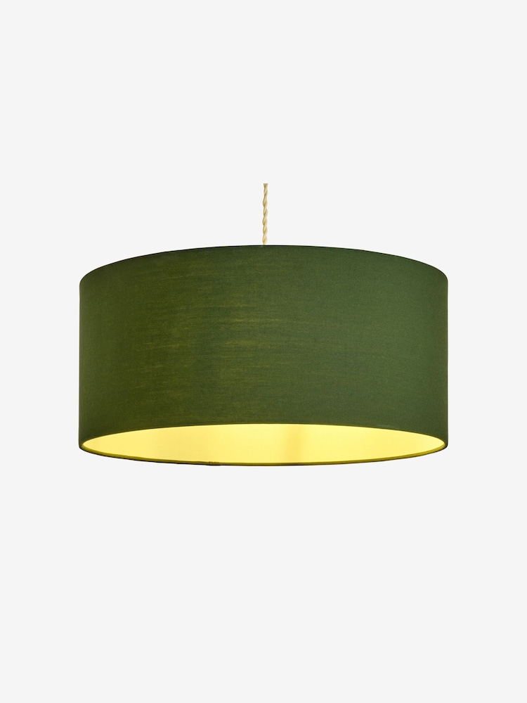 MADE.COM Green Oro Pendant Drum Lamp Shade - Image 4 of 4