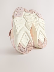 Pink Standard Fit (F) Elastic Lace Touch Fasten Trainers - Image 3 of 6