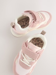 Pink Standard Fit (F) Elastic Lace Touch Fasten Trainers - Image 5 of 6