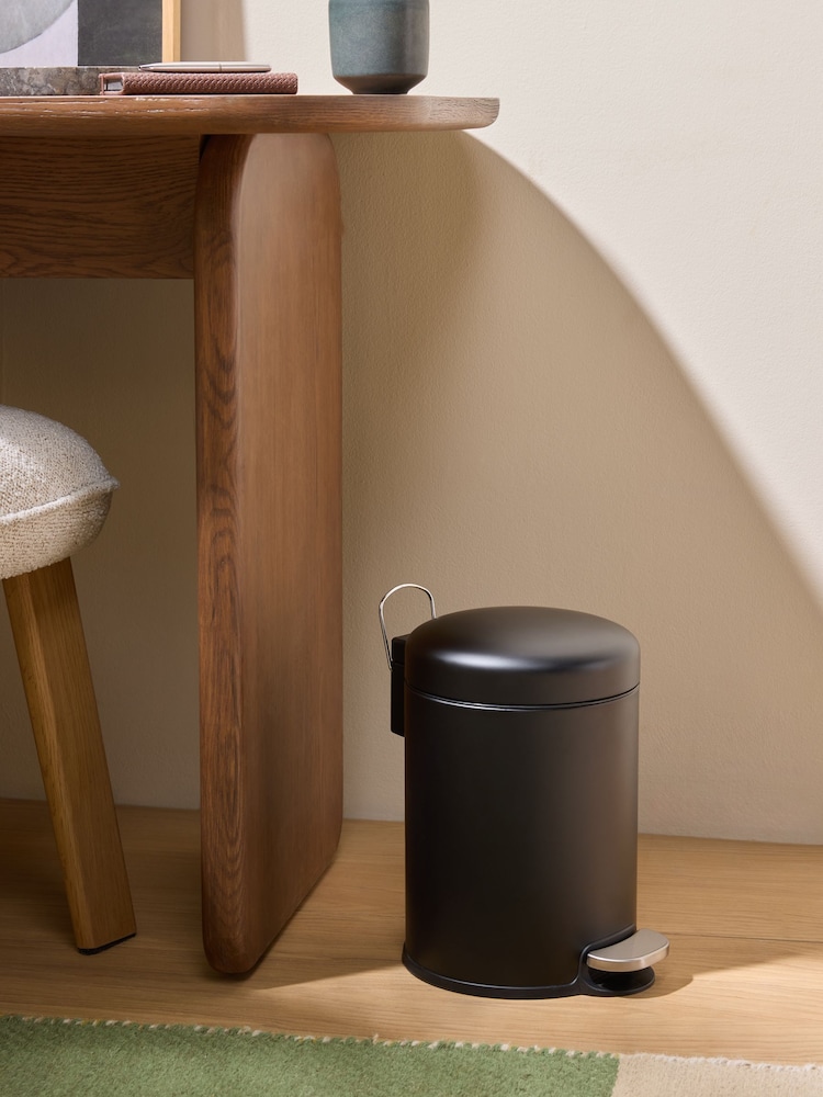 MADE.COM Black Joss 5 Litre Soft Close Pedal Bin - Image 1 of 4
