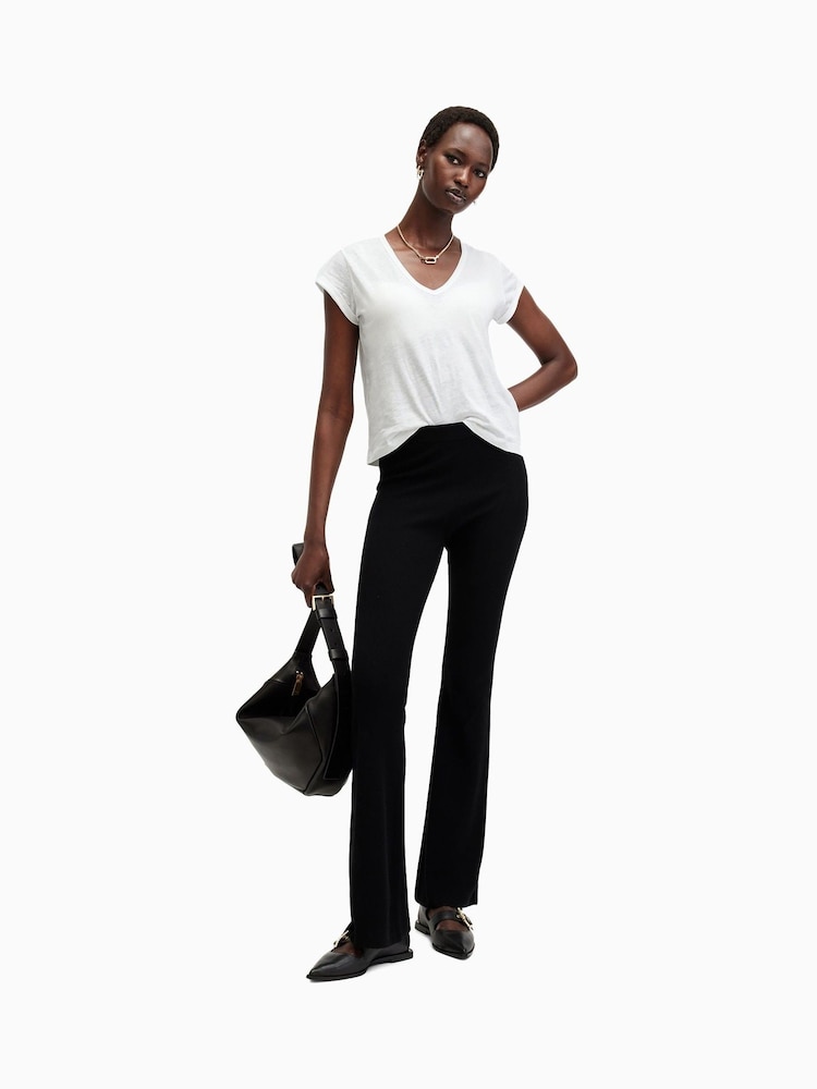 AllSaints White 100% Organic Cotton Anna V T-Shirt - Image 3 of 7