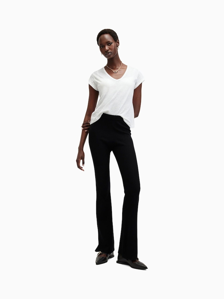 AllSaints White 100% Organic Cotton Anna V T-Shirt - Image 5 of 7