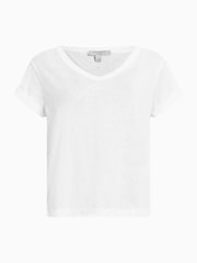 AllSaints White 100% Organic Cotton Anna V T-Shirt - Image 7 of 7