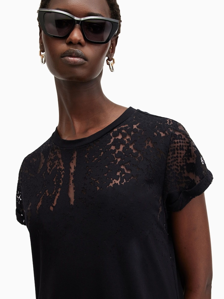 AllSaints Black Anna Snk Maxi Dress - Image 2 of 8